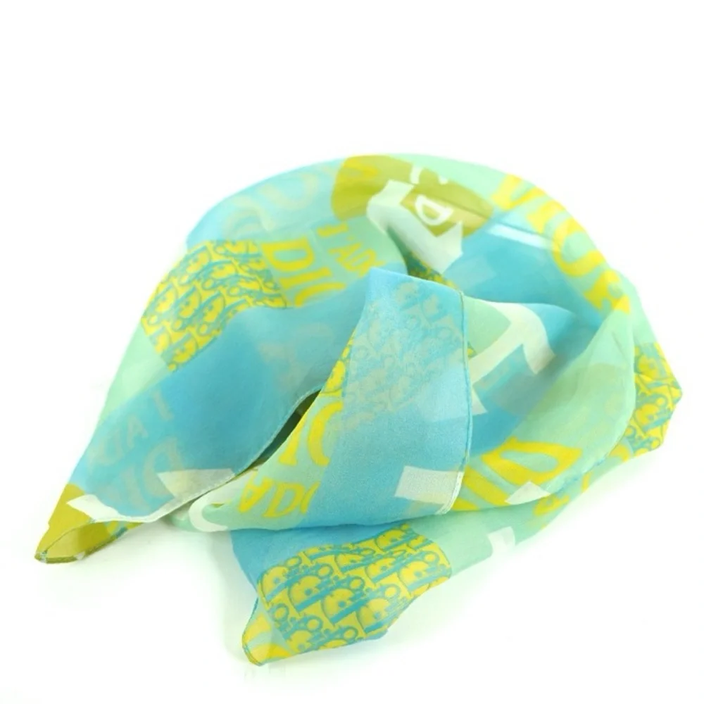 VTG Christian Dior 2005 J’adore Silk Monogram Logo Neck Scarf Bag Twilly